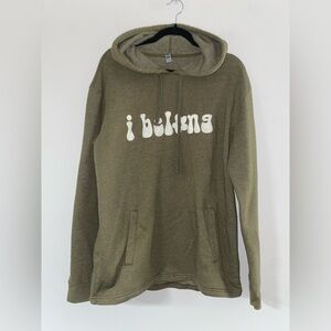 I Belong You Belong Sweatshirt L Green